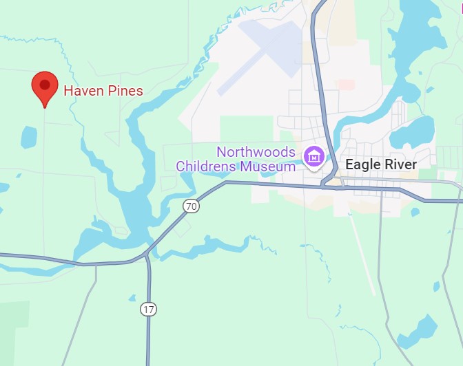 Map to Haven Pines